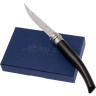 Нож OPINEL SLIM №10, нержавеющая сталь, рукоять из мозамбикского эбенового дерева 002016